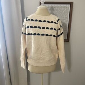 Chic Cream and Black Women's Sweater